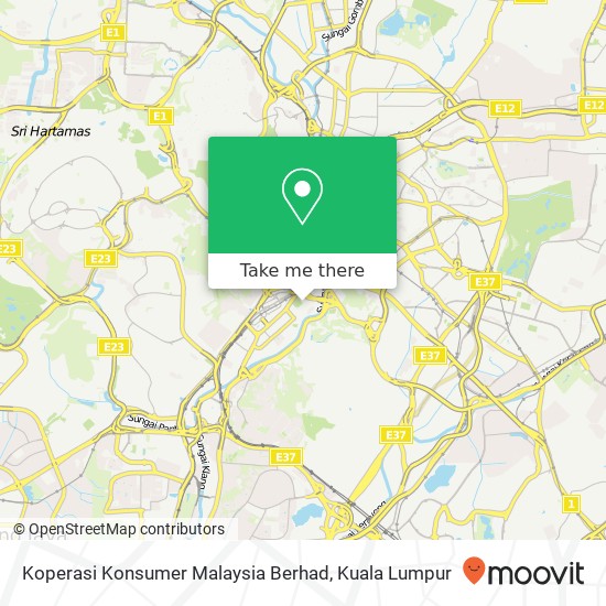 Koperasi Konsumer Malaysia Berhad map