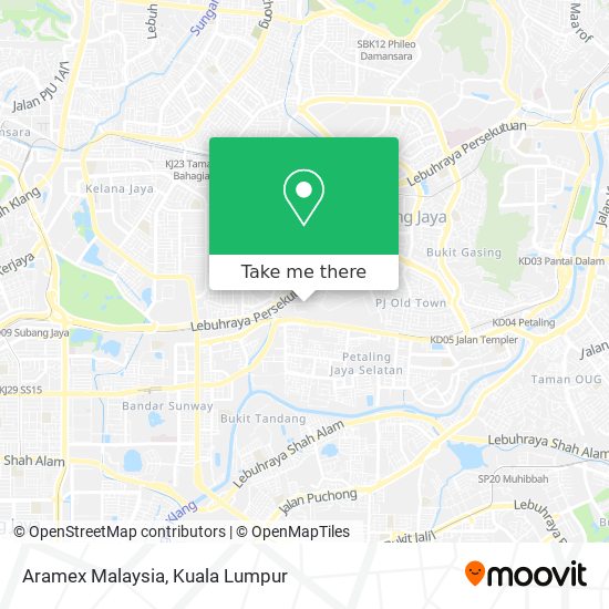 Peta Aramex Malaysia