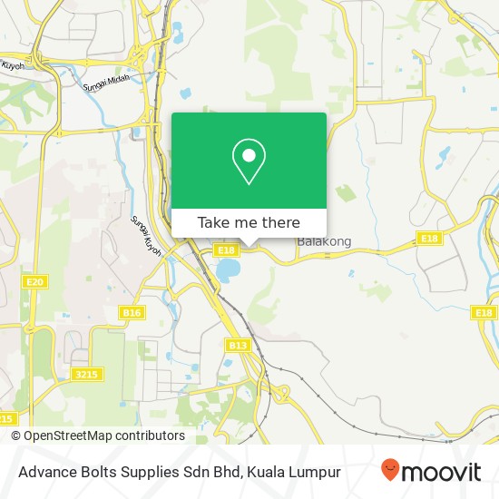 Advance Bolts Supplies Sdn Bhd map