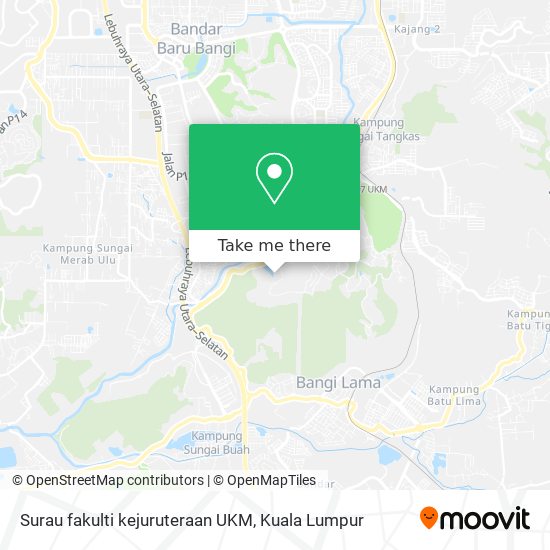 Surau fakulti kejuruteraan UKM map