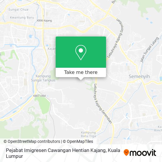 Pejabat Imigresen Cawangan Hentian Kajang map