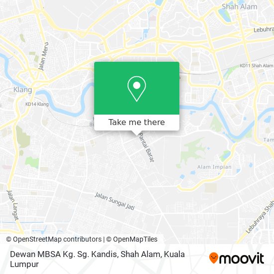 Dewan MBSA Kg. Sg. Kandis, Shah Alam map