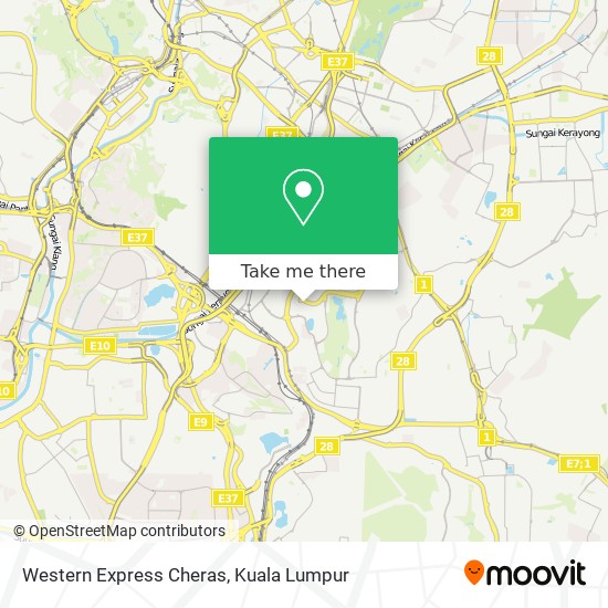 Western Express Cheras map