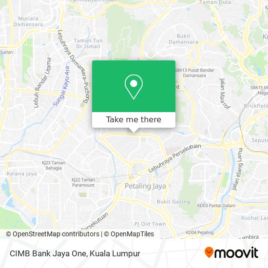 Peta CIMB Bank Jaya One