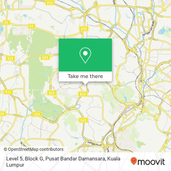 Peta Level 5, Block G, Pusat Bandar Damansara