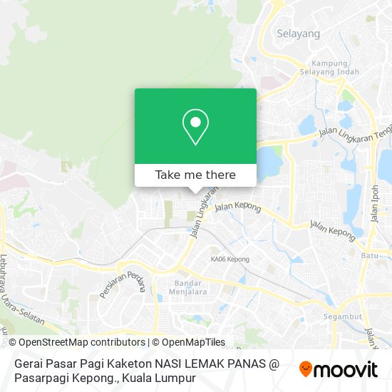 Peta Gerai Pasar Pagi Kaketon NASI LEMAK PANAS @ Pasarpagi Kepong.