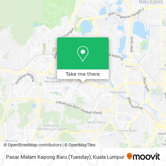 Pasar Malam Kepong Baru (Tuesday) map