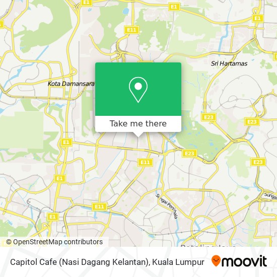 Peta Capitol Cafe (Nasi Dagang Kelantan)