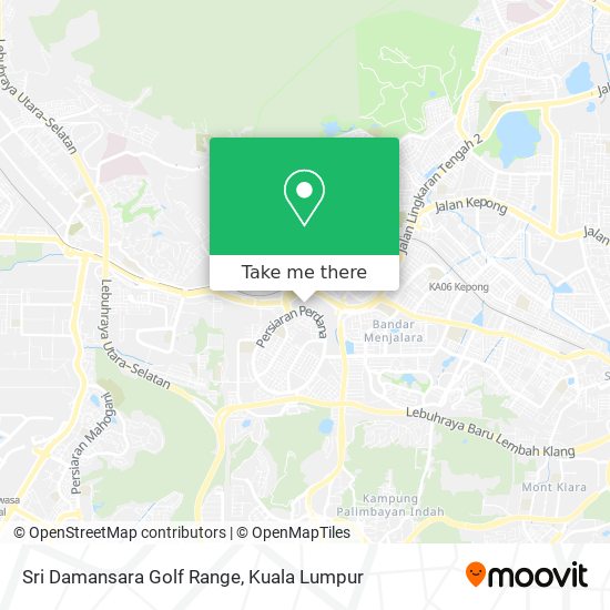 Peta Sri Damansara Golf Range