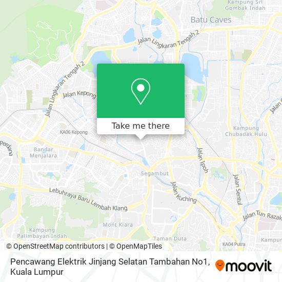 Peta Pencawang Elektrik Jinjang Selatan Tambahan No1