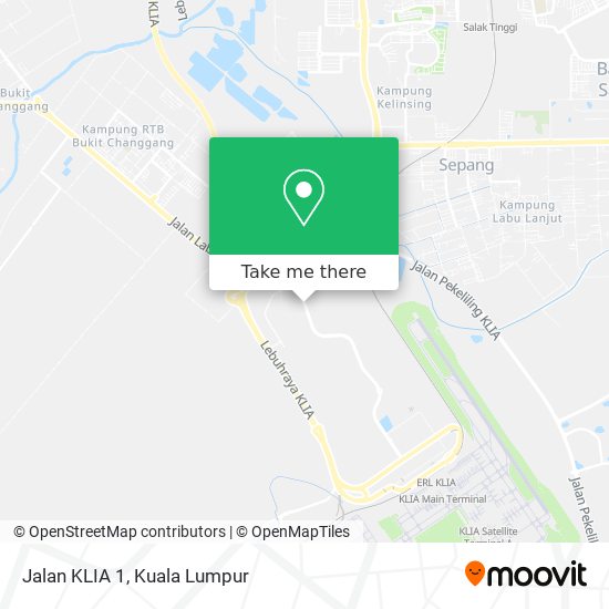 Jalan KLIA 1 map