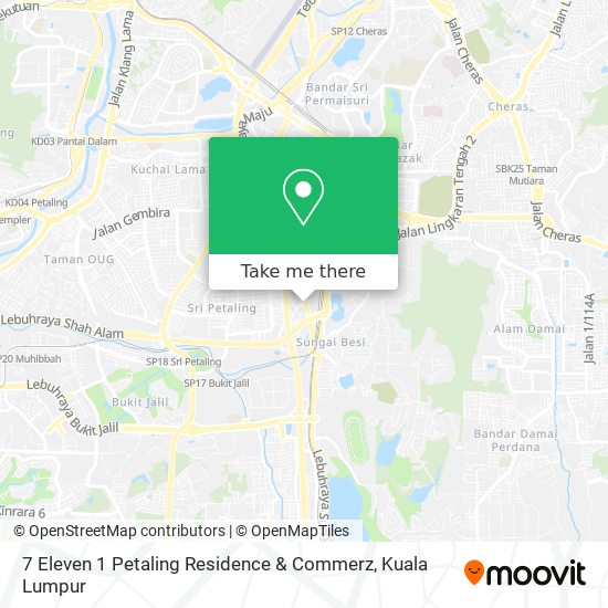 7 Eleven 1 Petaling Residence & Commerz map
