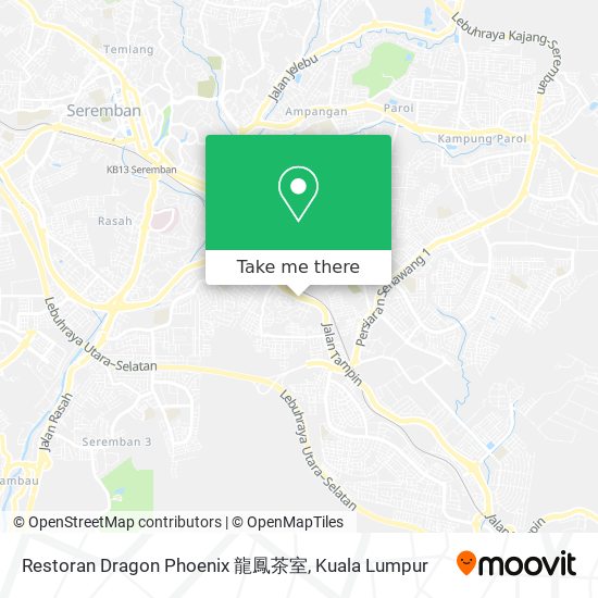 Peta Restoran Dragon Phoenix 龍鳳茶室