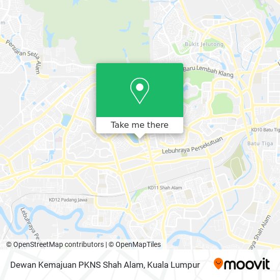 Dewan Kemajuan PKNS Shah Alam map