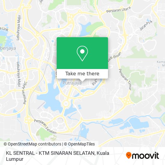 Peta KL SENTRAL - KTM SINARAN SELATAN