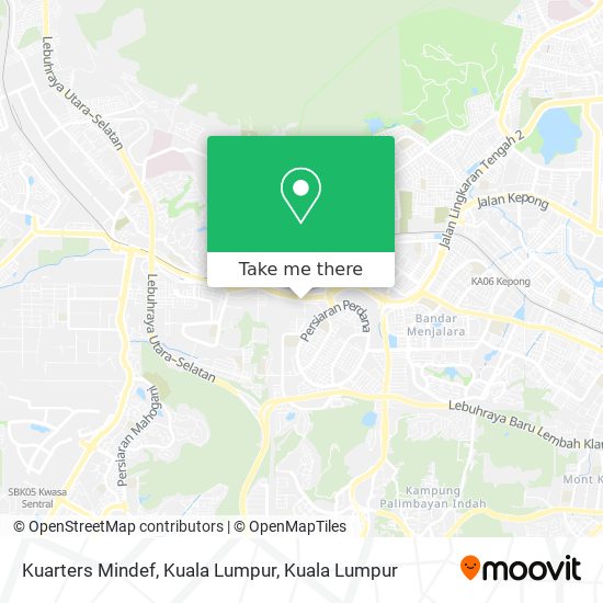 Kuarters Mindef, Kuala Lumpur map