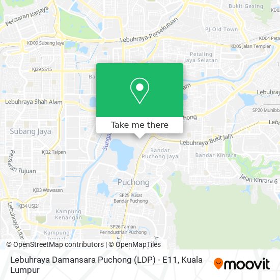 Peta Lebuhraya Damansara Puchong (LDP) - E11