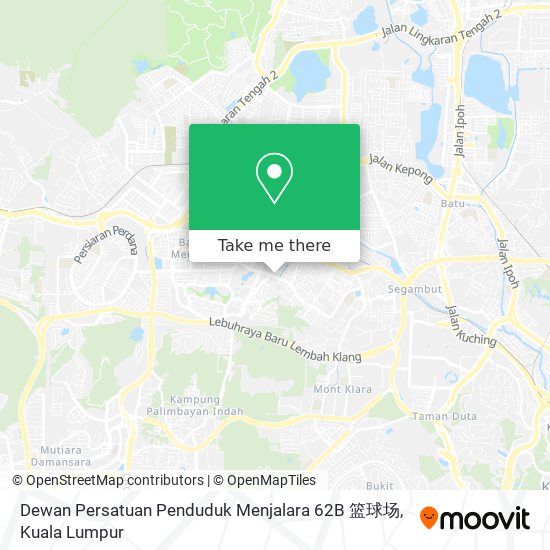 Peta Dewan Persatuan Penduduk Menjalara 62B 篮球场