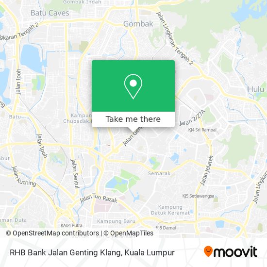 RHB Bank Jalan Genting Klang map