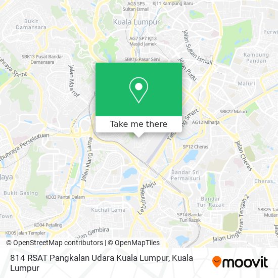 Peta 814 RSAT Pangkalan Udara Kuala Lumpur