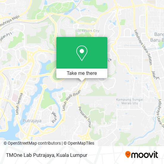 TMOne Lab Putrajaya map