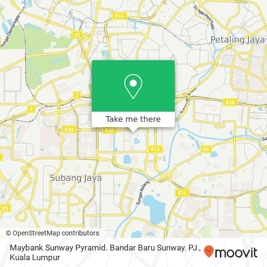 Peta Maybank Sunway Pyramid. Bandar Baru Sunway. PJ.