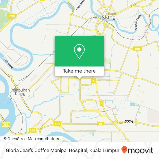 Gloria Jean's Coffee Manipal Hospital map