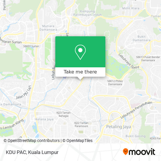 KDU PAC map