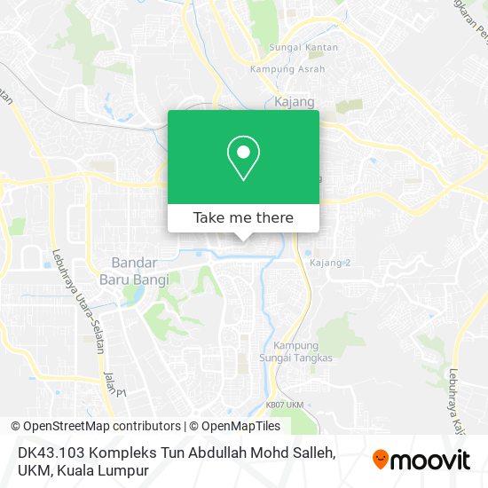 Peta DK43.103 Kompleks Tun Abdullah Mohd Salleh, UKM