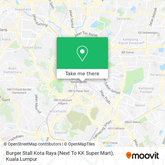 Peta Burger Stall Kota Raya (Next To KK Super Mart)
