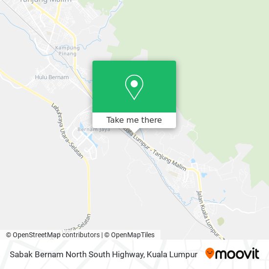 Peta Sabak Bernam North South Highway
