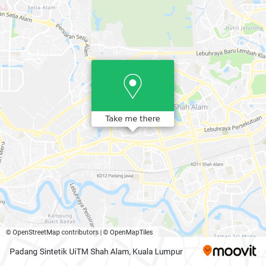 Padang Sintetik UiTM Shah Alam map