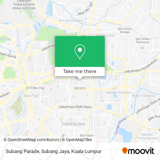 Subang Parade, Subang Jaya map