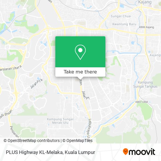 PLUS Highway KL-Melaka map