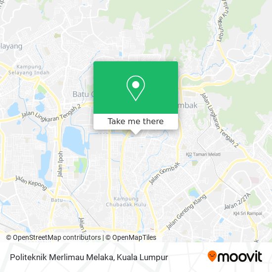 Peta Politeknik Merlimau Melaka