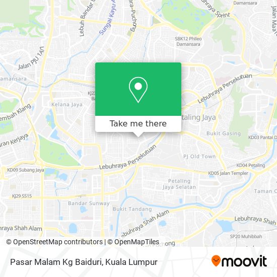 Pasar Malam Kg Baiduri map