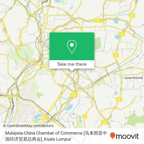 Malaysia-China Chamber of Commerce [马来西亚中国经济贸易总商会] map