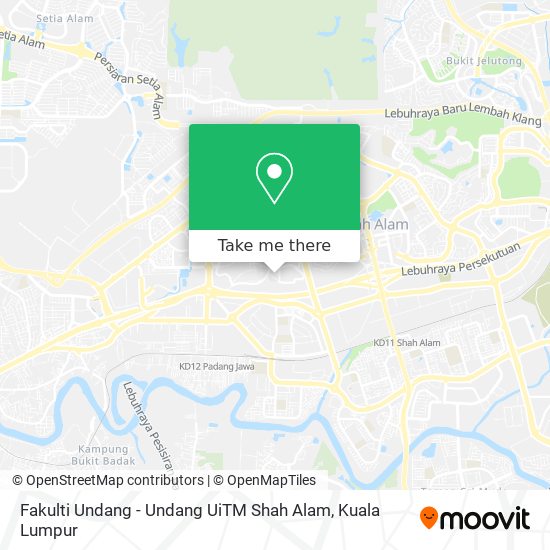 Fakulti Undang - Undang UiTM Shah Alam map