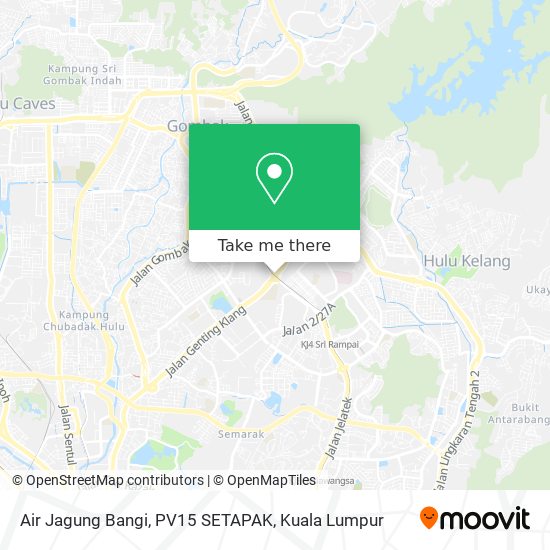 Peta Air Jagung Bangi, PV15 SETAPAK