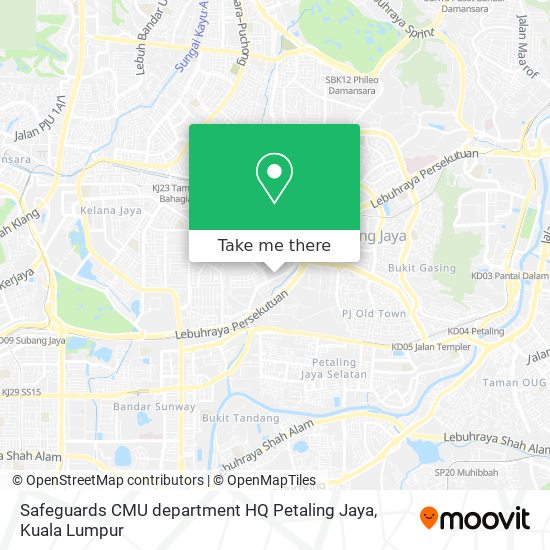 Safeguards CMU department HQ Petaling Jaya map