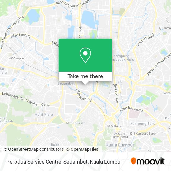 Peta Perodua Service Centre, Segambut