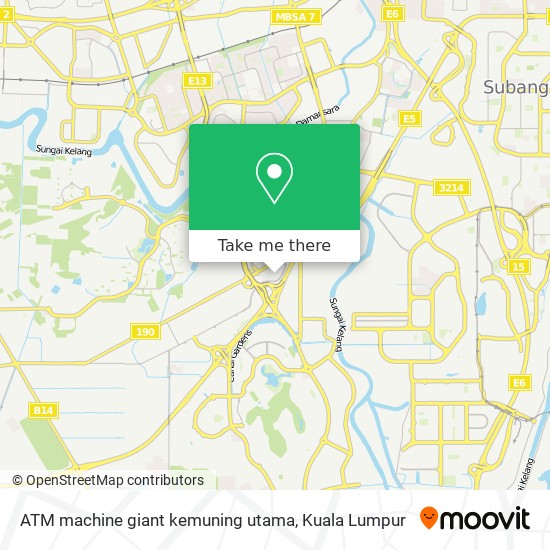 Peta ATM machine giant kemuning utama