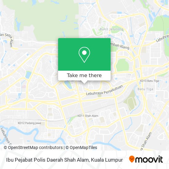 Ibu Pejabat Polis Daerah Shah Alam map