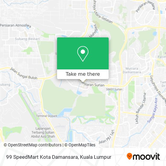 99 SpeedMart Kota Damansara map
