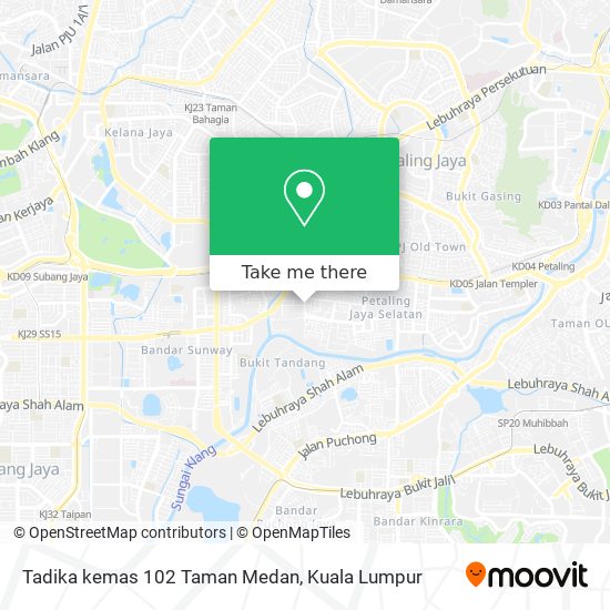 Tadika kemas 102 Taman Medan map