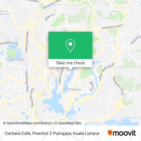 Peta Ceritera Cafe, Precinct 2 Putrajaya