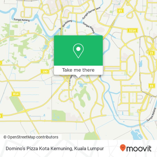 Peta Domino's Pizza Kota Kemuning