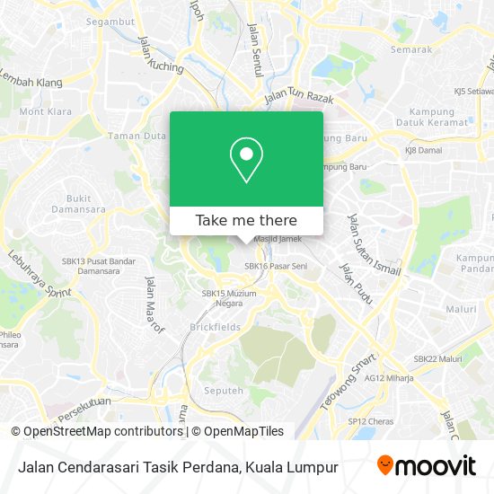 Jalan Cendarasari Tasik Perdana map