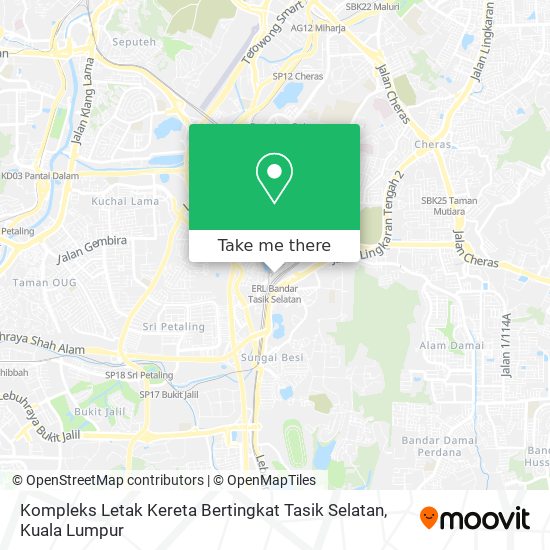 Kompleks Letak Kereta Bertingkat Tasik Selatan map