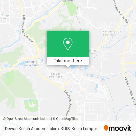 Dewan Kuliah Akademi Islam, KUIS map